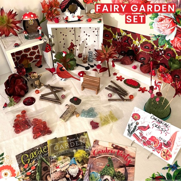 Other - CARDINAL CREST FAIRY GARDEN